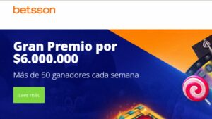 Promoción 60 mil pesos por dia de casino Betsson Argentina
