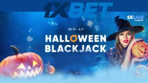 Promoción blackjack de Halloween en 1xbet Argentina
