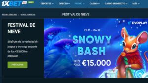 Promo de slots festival de nieve de 1xbet Argentina