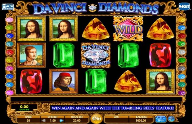 ganar en la tragamonedas Da Vinci Diamonds