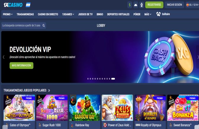 1xCasino pagina principal
